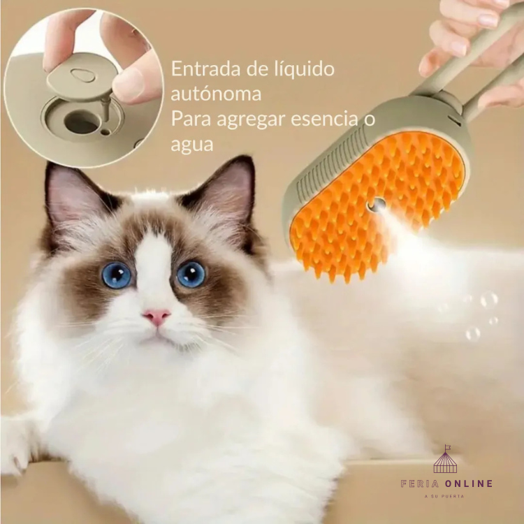 Cepillo Vaporizador Con Agarre para Mascotas