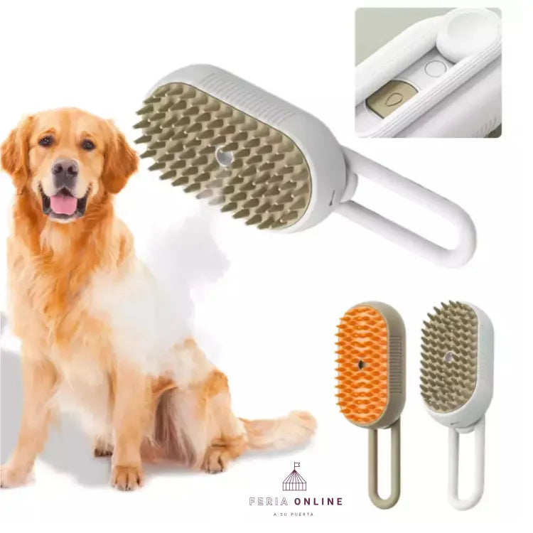 Cepillo Vaporizador Con Agarre para Mascotas
