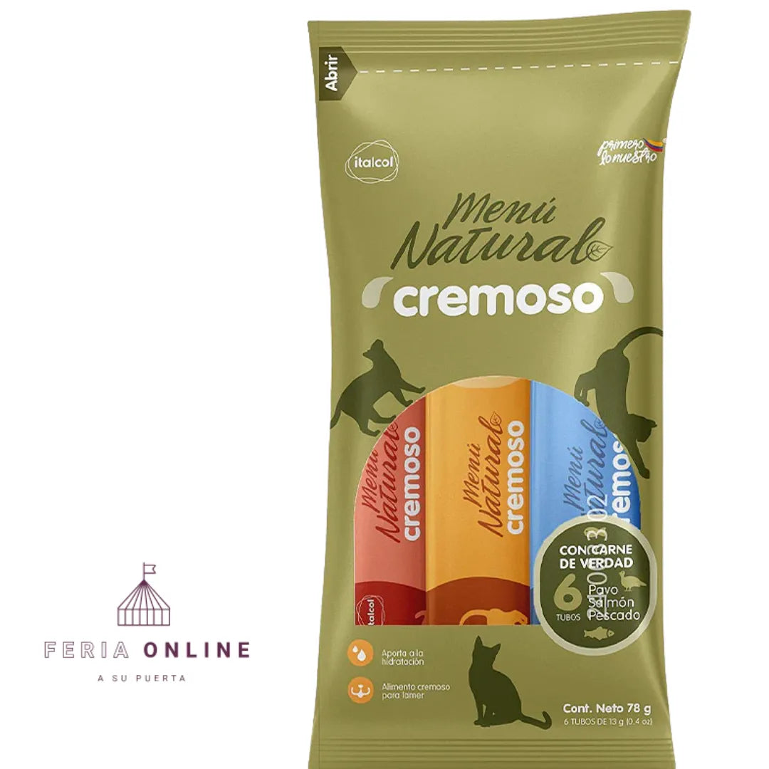Menú natural cremoso sachet X6