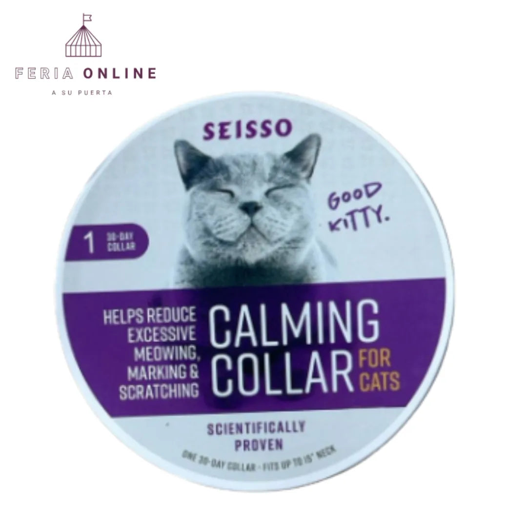 Collar calmante con feromonas para gatos y perros
