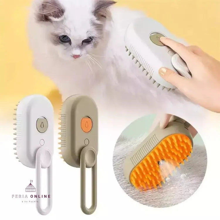 Cepillo Vaporizador Con Agarre para Mascotas