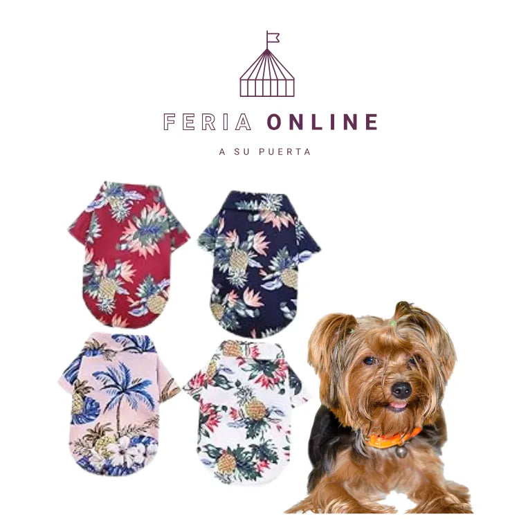 Camisa Hawallana Para Mascota