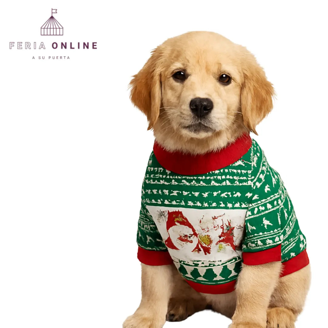 saco verde estampado de navidad