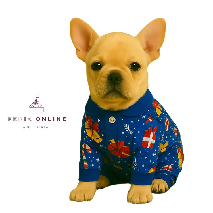 Camiseta De Navidad Estampada Para Mascotas