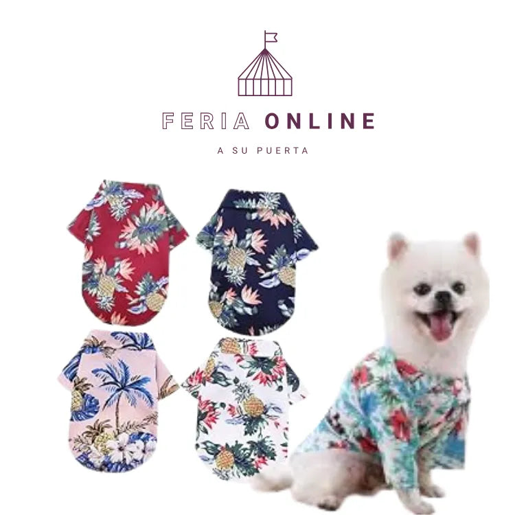Camisa Hawallana Para Mascota