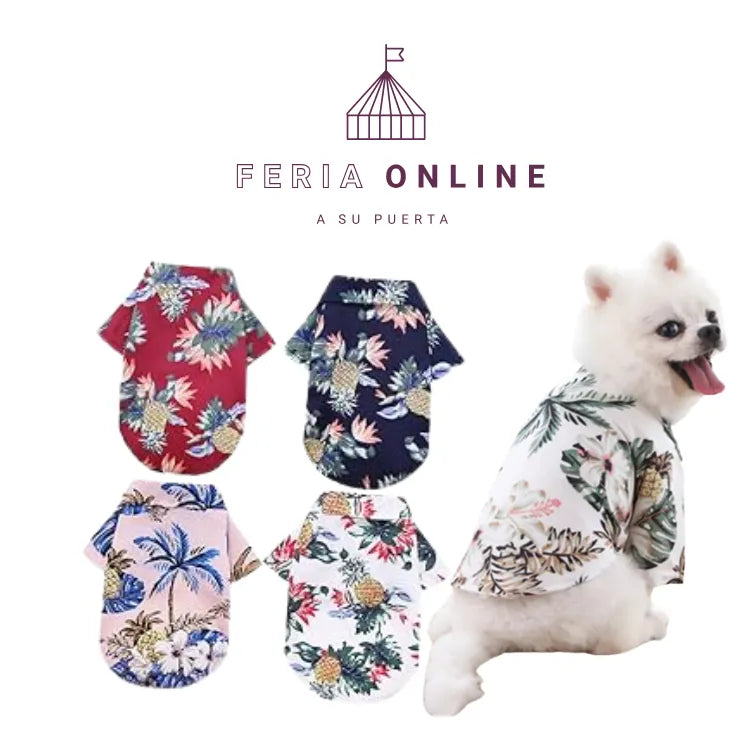 Camisa Hawallana Para Mascota