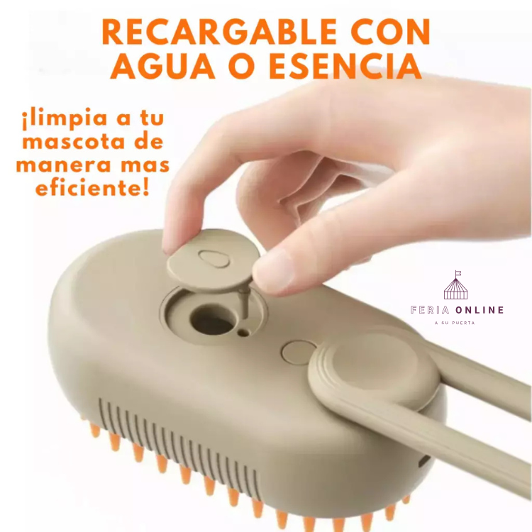 Cepillo Vaporizador Con Agarre para Mascotas