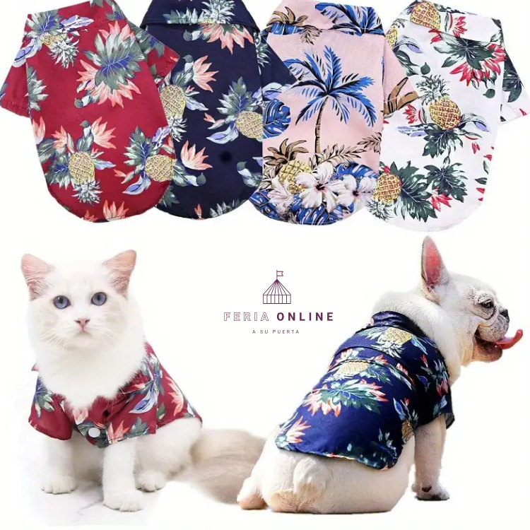 Camisa Hawallana Para Mascota
