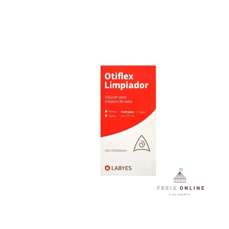 Limpiador De Oidos Perros Y Gatos Otiflex 25 ML
