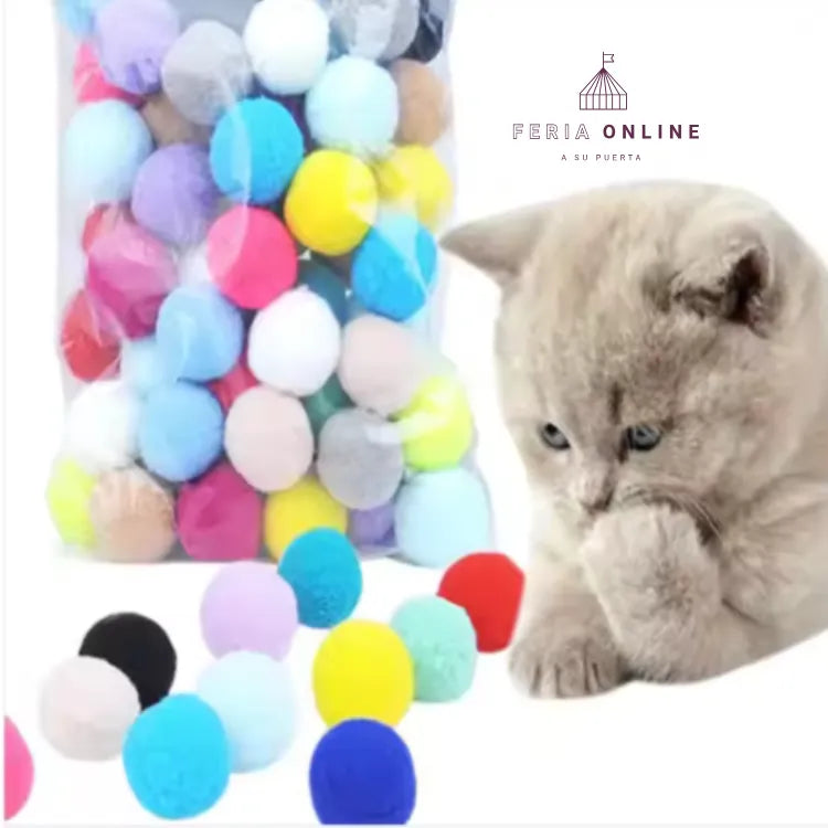 Pelotas Gato Bolsa x 9 Unidades