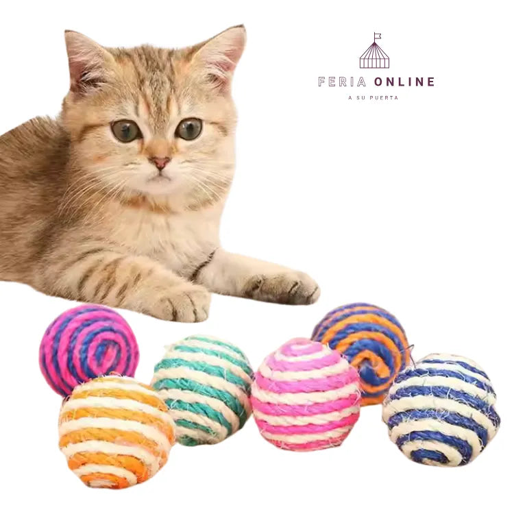 Juguete Pelota En Sisal Para Gato