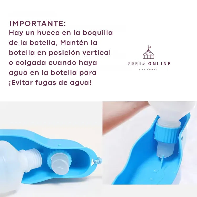 Dispensador Portátil de Agua 500ml Para Mascotas