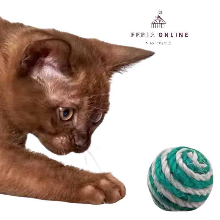 Juguete Pelota En Sisal Para Gato