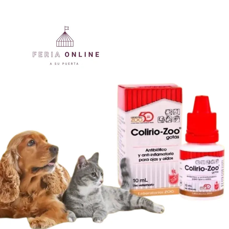 Colirio-Zoo - Antibiótico y Antiinflamatorio para Ojos y oidos