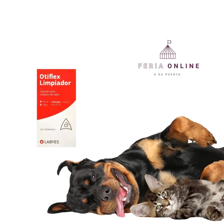Limpiador De Oidos Perros Y Gatos Otiflex 25 ML