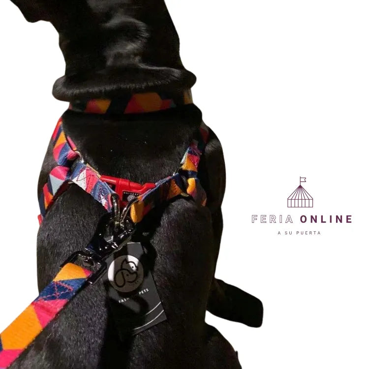 Arnés Estampado Multicolor Perro