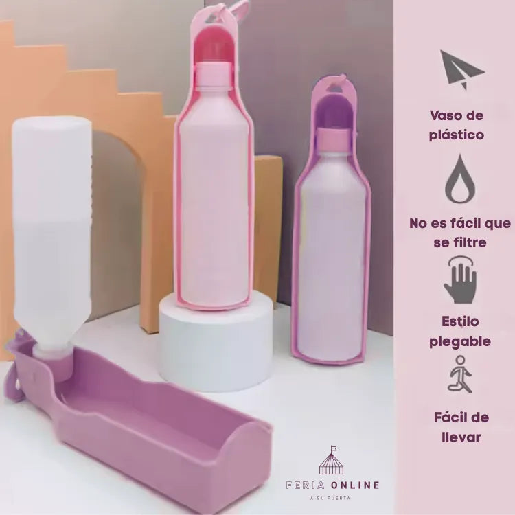 Dispensador Portátil de Agua 500ml Para Mascotas