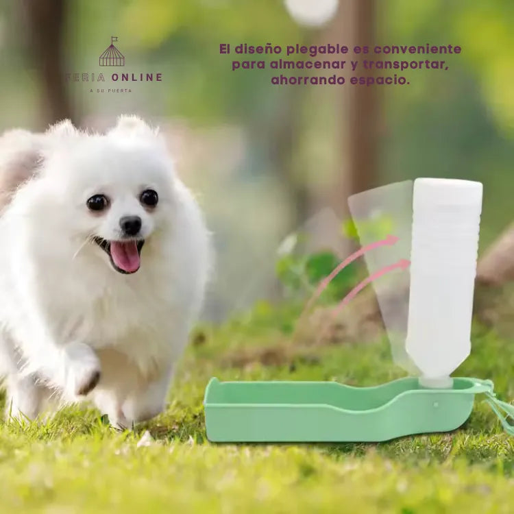 Dispensador Portátil de Agua 500ml Para Mascotas