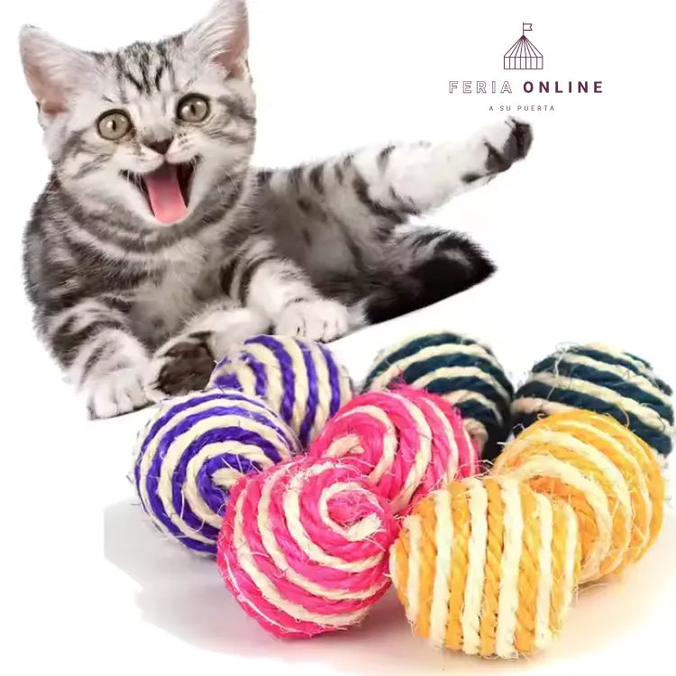 Juguete Pelota En Sisal Para Gato