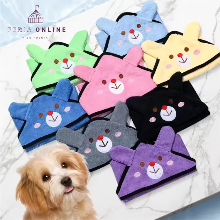 Toalla Salida de Baño Mascotas