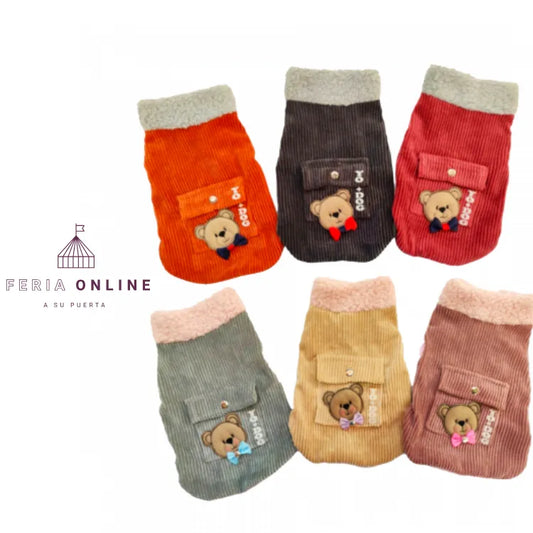 Chaqueta En Corduroy Para Mascota