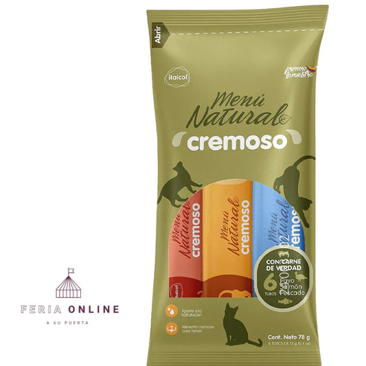 Menú natural cremoso sachet X6