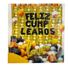 Bouquet Completo Feliz Cumpleaños Licor