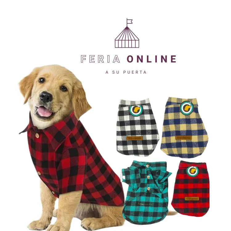 Camisa Leñadora para Mascotas