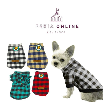 Camisa Leñadora para Mascotas