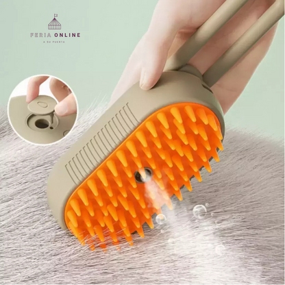 Cepillo Vaporizador Con Agarre para Mascotas