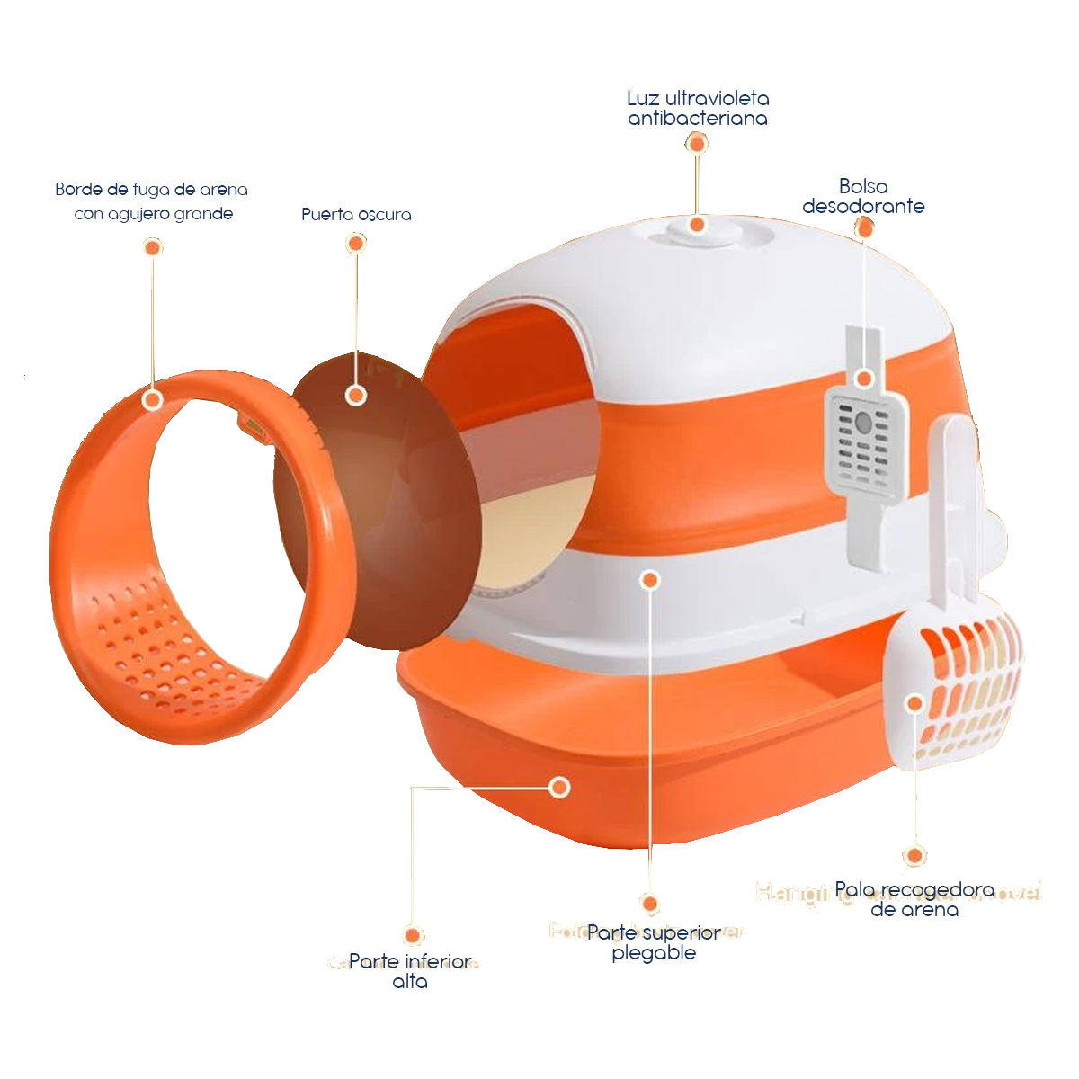 Arenero con Luz UV Antibacteriana