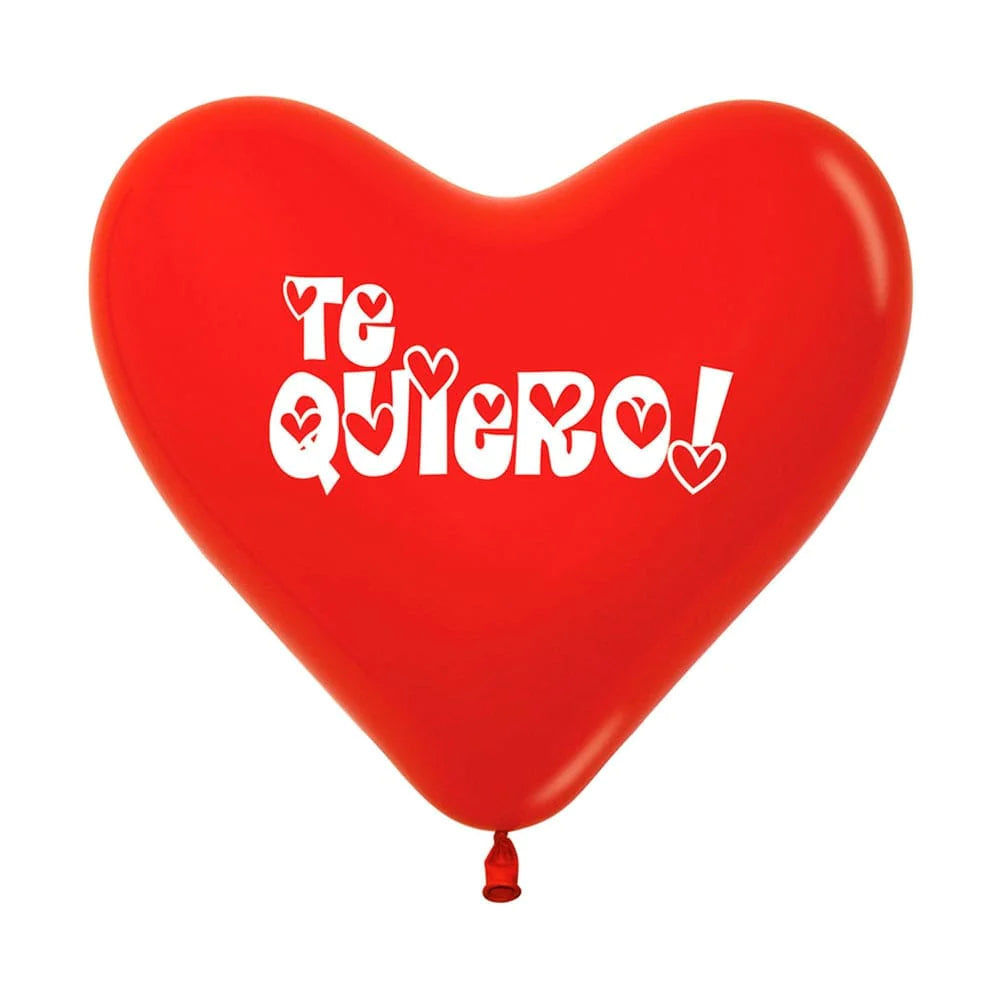 Globo Látex Corazón Te Quiero Rojo