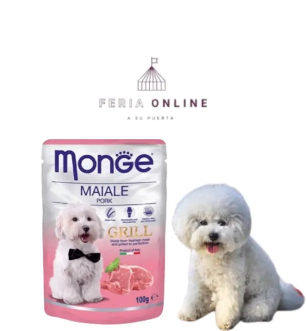 Monge Pouche Grill Cerdo ALimento Húmedo Para Perros