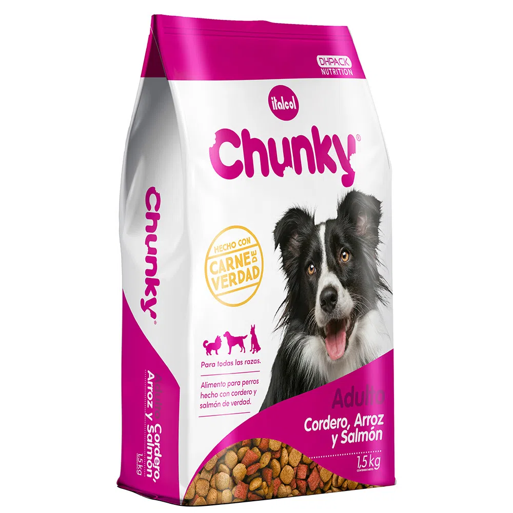 Chunky Perros Adultos Cordero, Arroz y Salmón