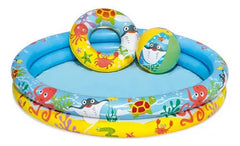 Piscina Infantil Con Pelota Y Aro Inflable