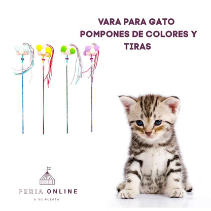 Varas Para Gato Con Pompones