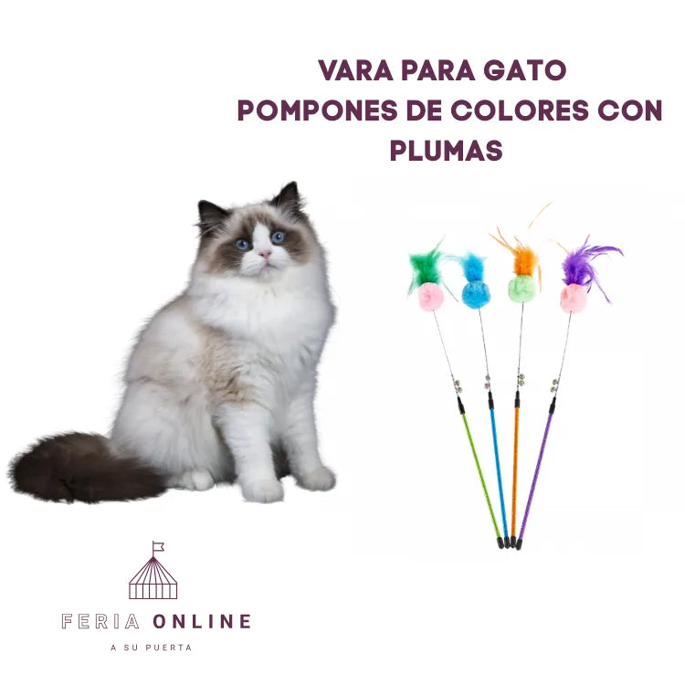 Varas Para Gato Con Pompones
