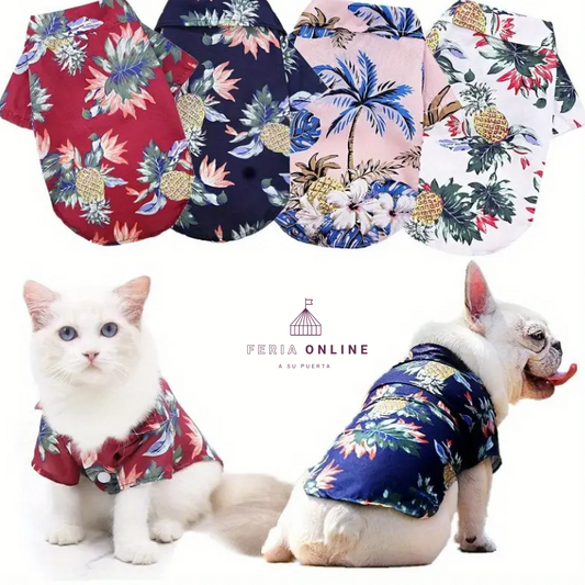 Camisa Hawallana Para Mascota
