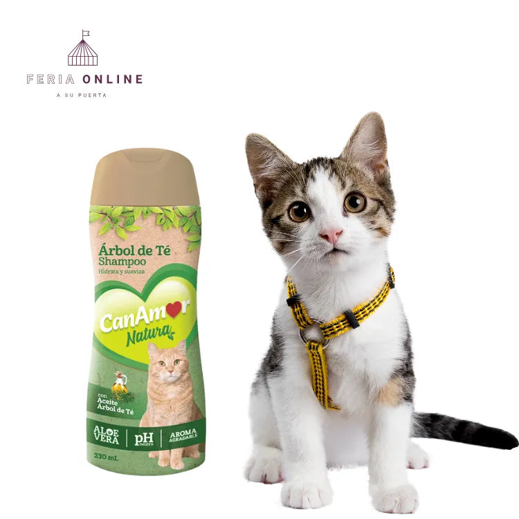 Shampoo Para Gato Canamor Árbol De Té - 230 Ml
