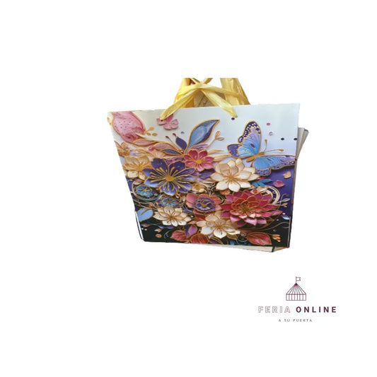 Bolsa De Regalo Flor Mariposa 25X30