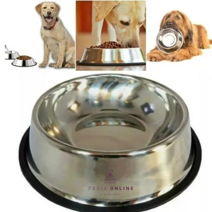 Comedero Aluminio Antioxidante Plata