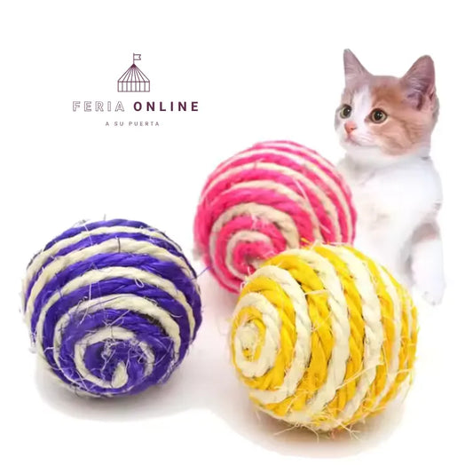 Juguete Pelota En Sisal Para Gato