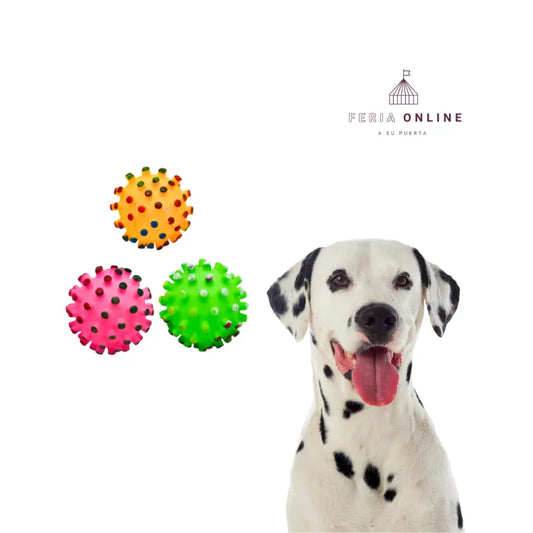 Juguete Pelota Chillona Puntos Mascota