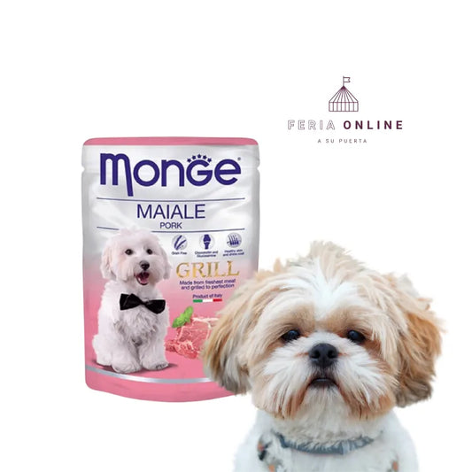 Monge Pouche Grill Cerdo ALimento Húmedo Para Perros
