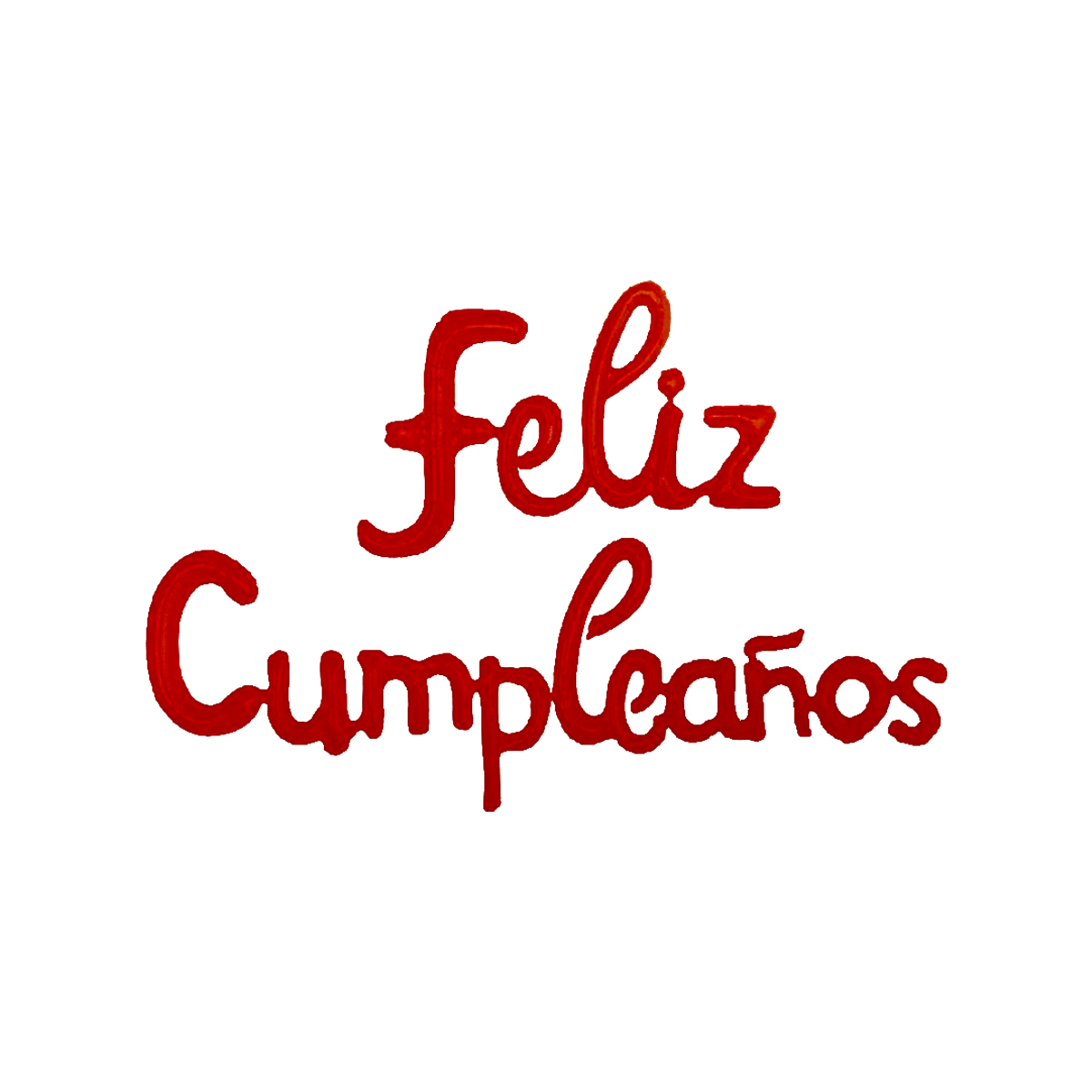 Letrero Feliz Cumpleaños Cursivo