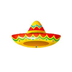 Globo Metalizado Sombrero Mexicano