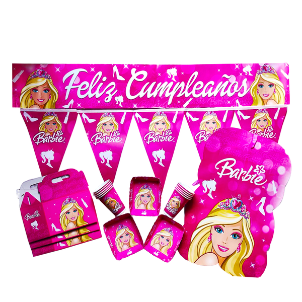 Kit Tematica Feliz Cumpleanos Barbie FeriaOnline store