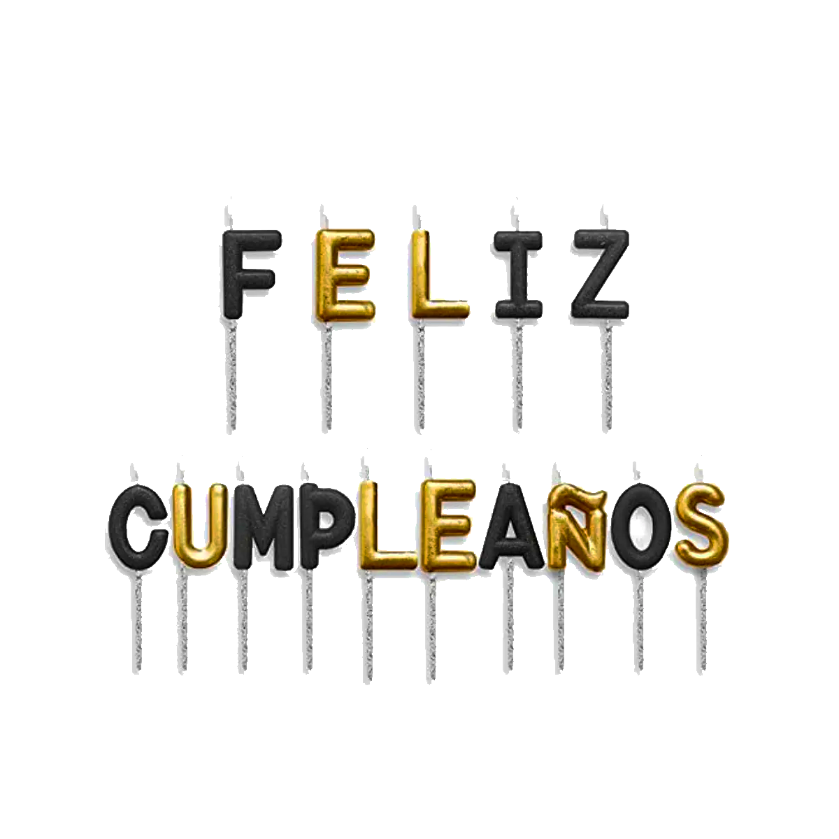 Velas Letras Feliz Cumpleaños