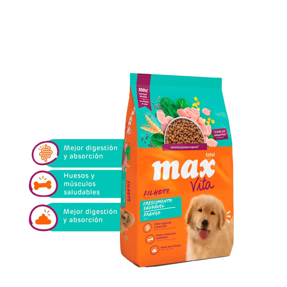 Max Vita Perros Cachorros Crecimiento Saludable