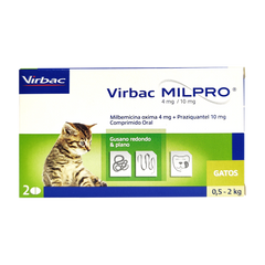 MILPRO 4mg/10mg - Endoparasiticida para Gatos